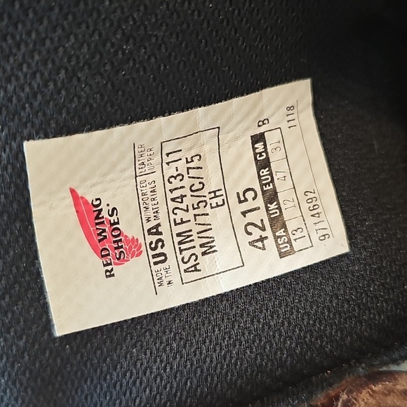 Red Wing Dynaforce Men's 6-Inch Waterproof Safety Toe Leather Work Boot 4215 - Picture 8 of 12